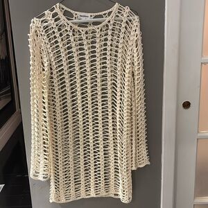 Mesh crochet coverup